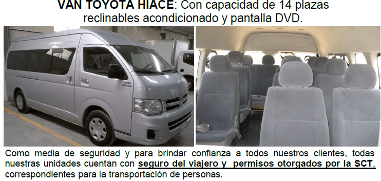 Van Toyota Hiace (13 pasajeros)